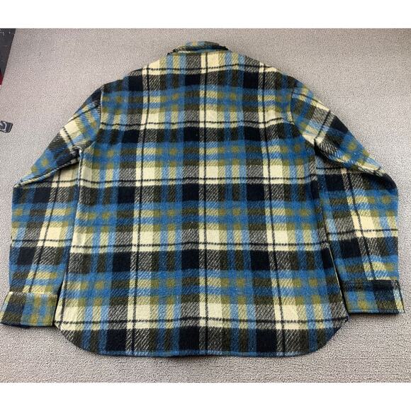 Vintage C.P.O Flannel Heavyweight Men’s Large Korea‎ Made Wool Blend Shaket - Picture 2 of 8